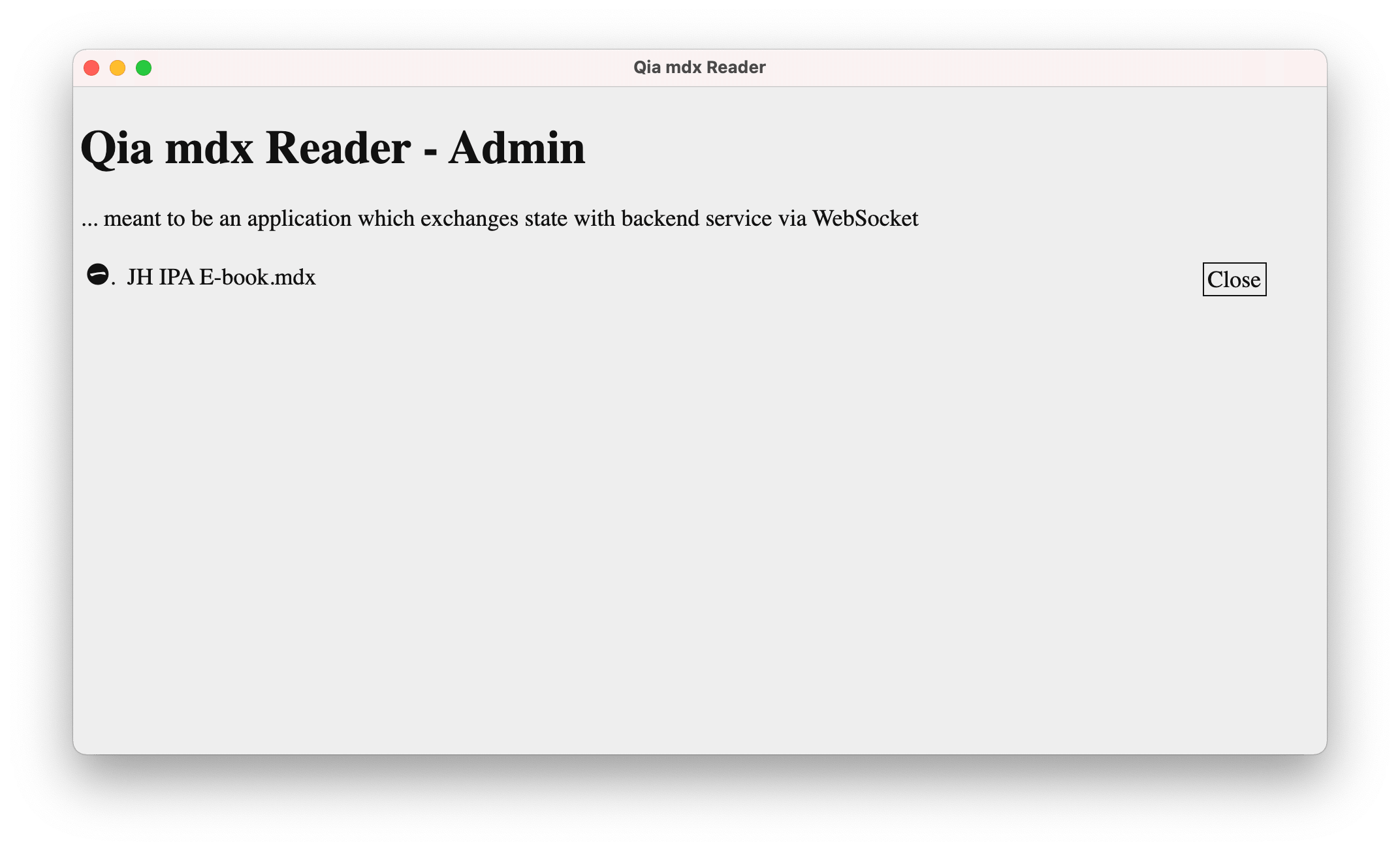 Qia mdx Reader