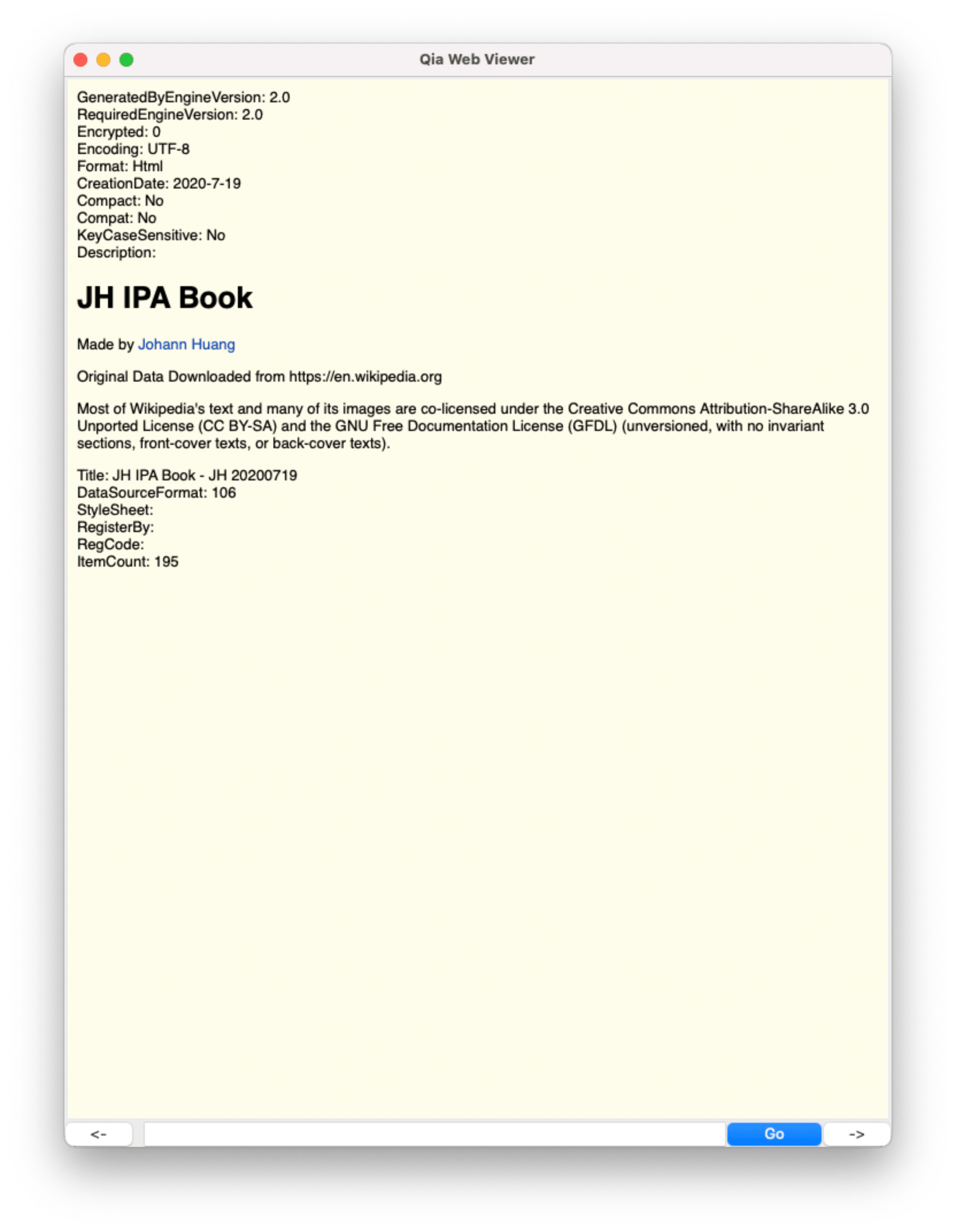 JH IPA E-book: Metadata, on macOS