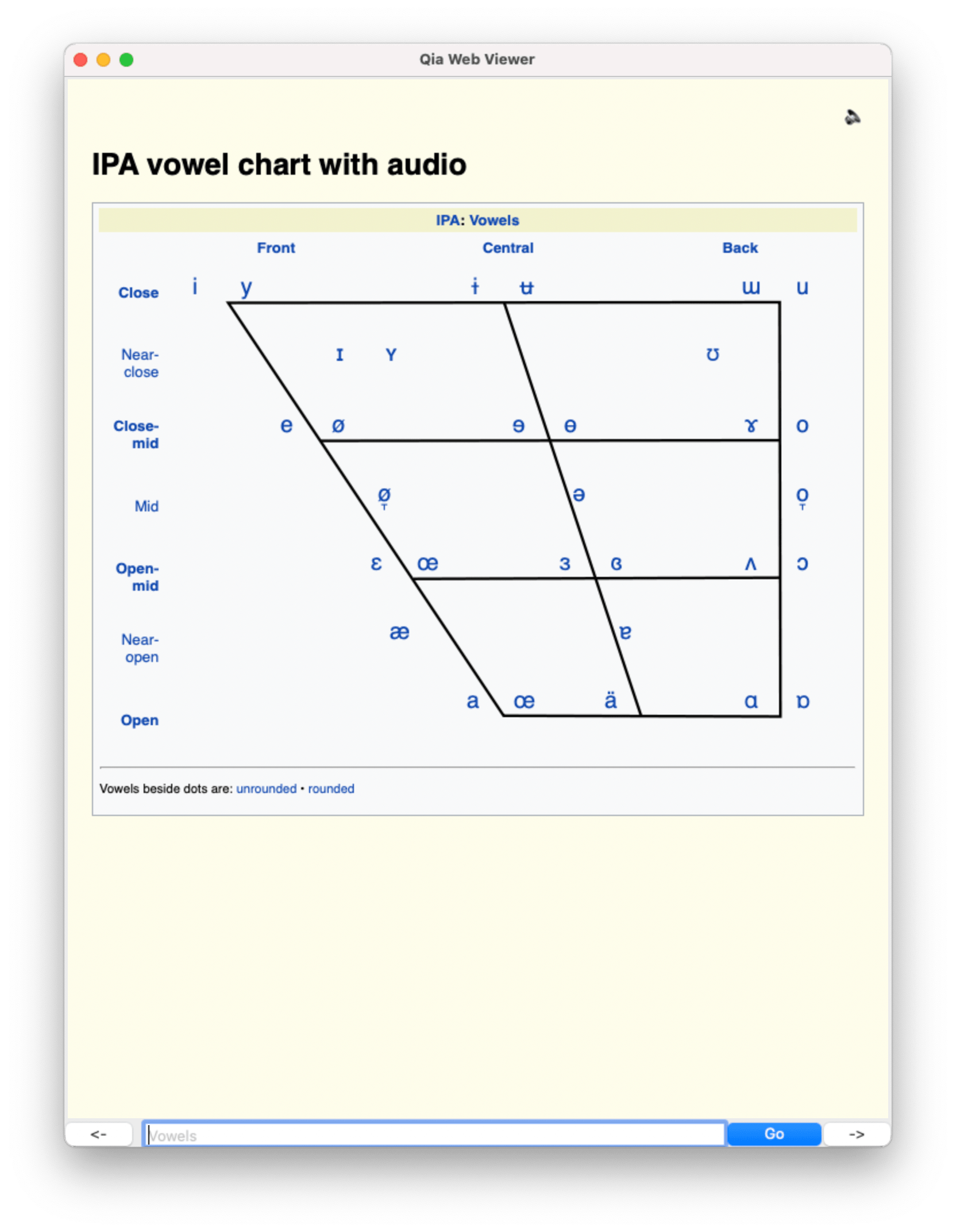 JH IPA E-book: Vowels, on macOS